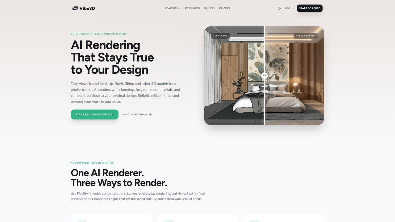 Vibe3D — Render the image