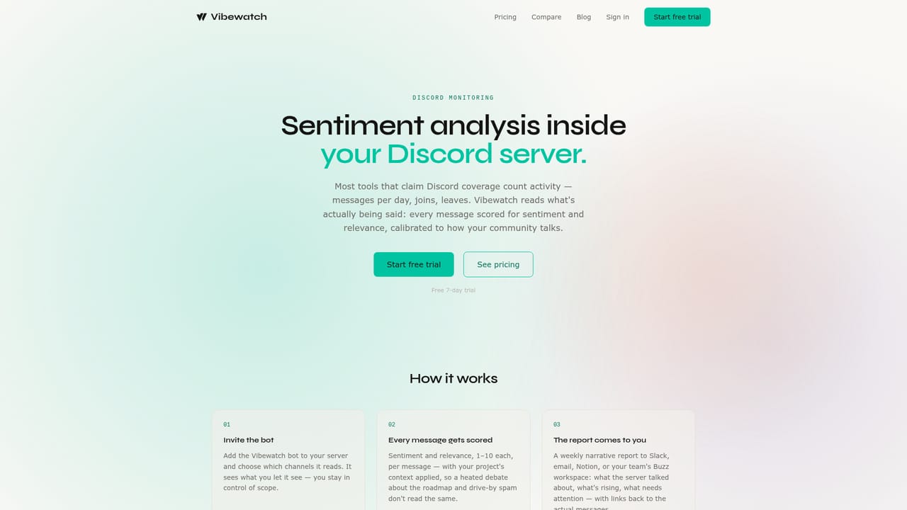 Vibewatch — Connect your community platforms