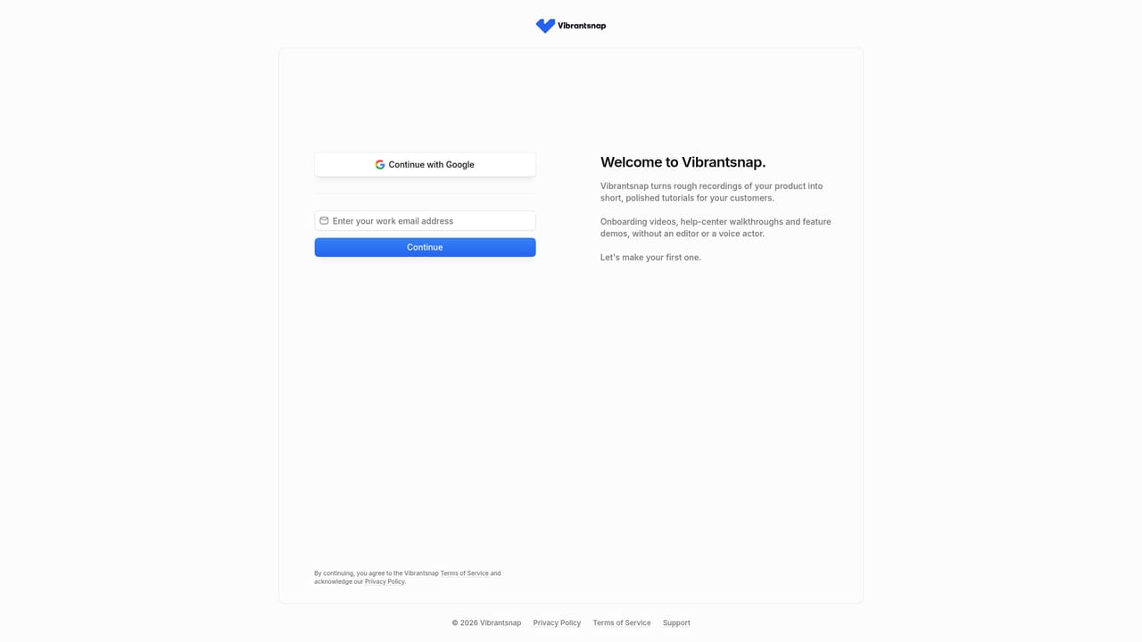 Vibrantsnap — Install the Chrome extension and create an account