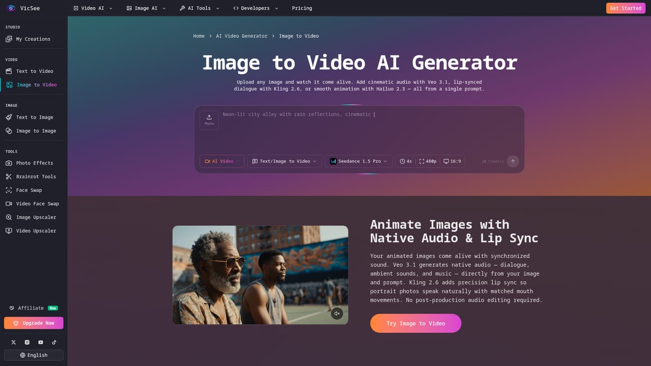 VicSee — Animate an existing image
