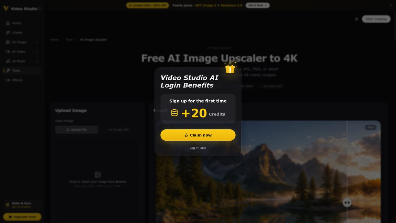 Video Studio AI — Restore or upscale the result
