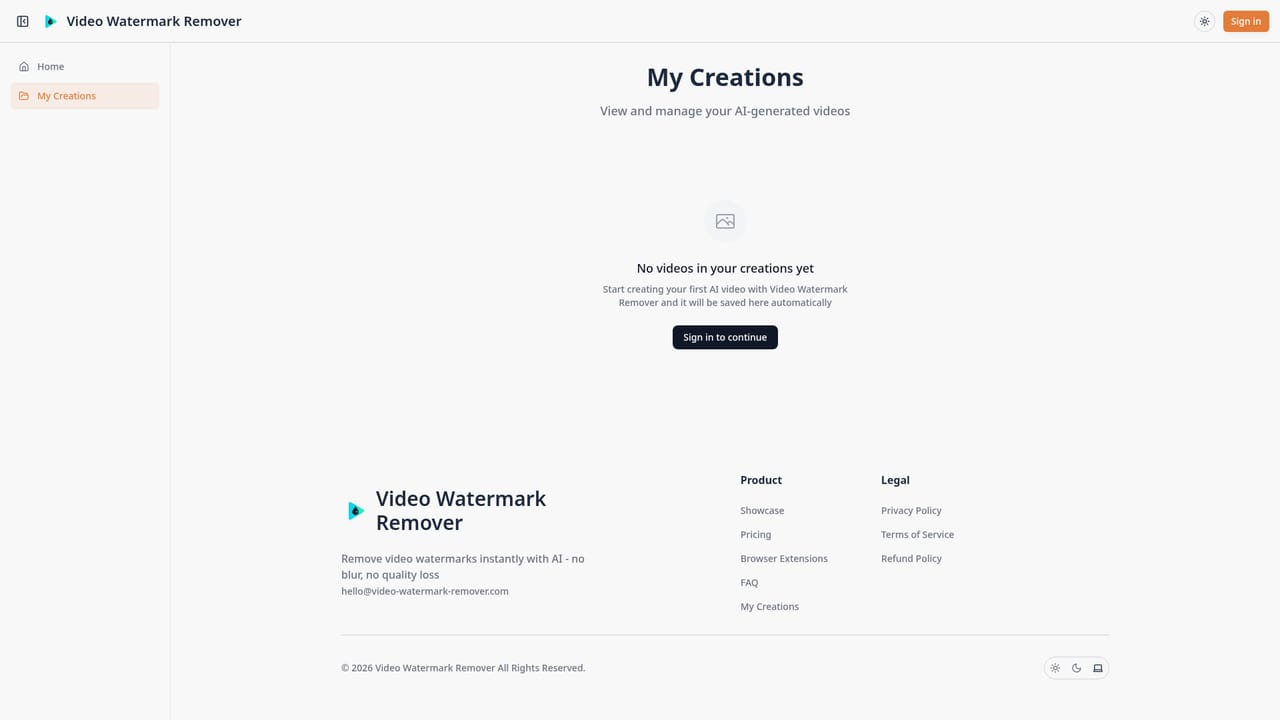 Video Watermark Remover — Check past outputs