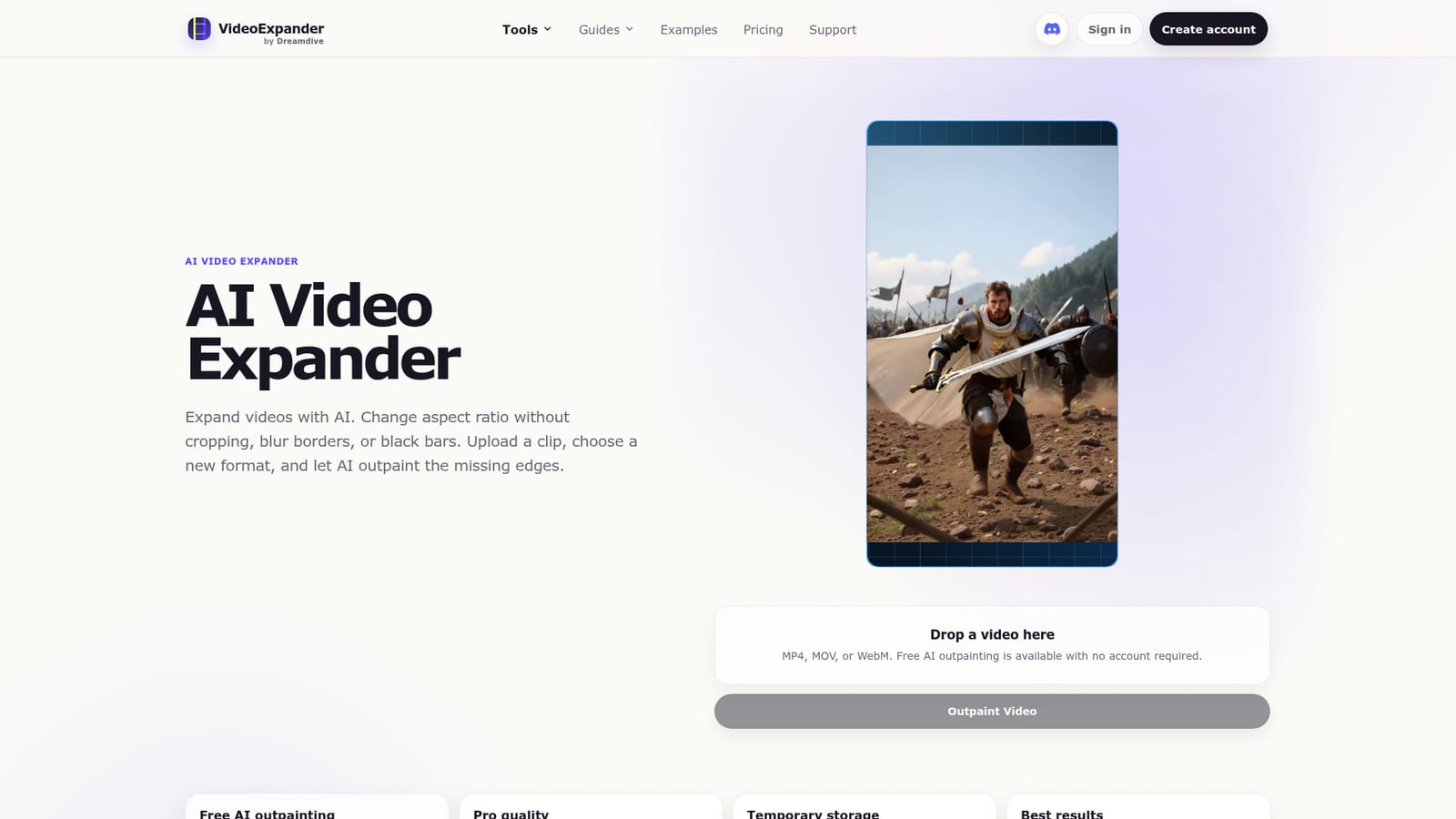 VideoExpander.ai — Upload a video