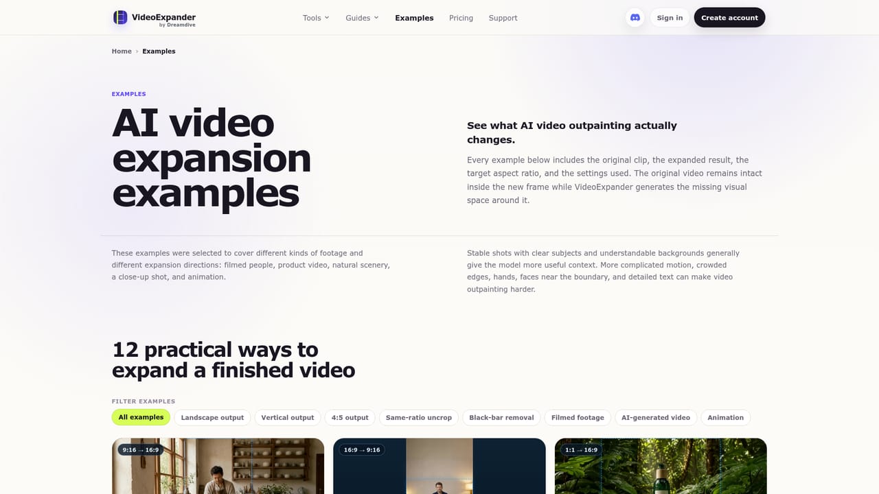 VideoExpander.ai — Review the expanded result