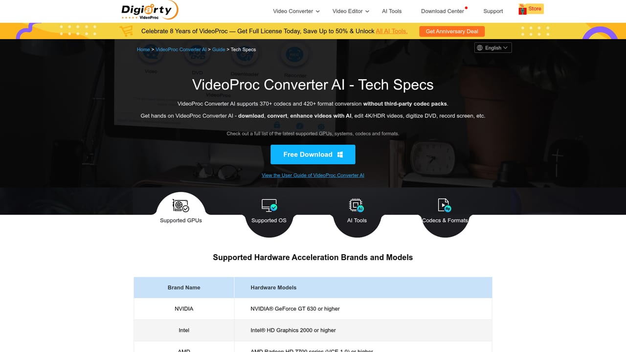 VideoProc Converter — Download and install the desktop app