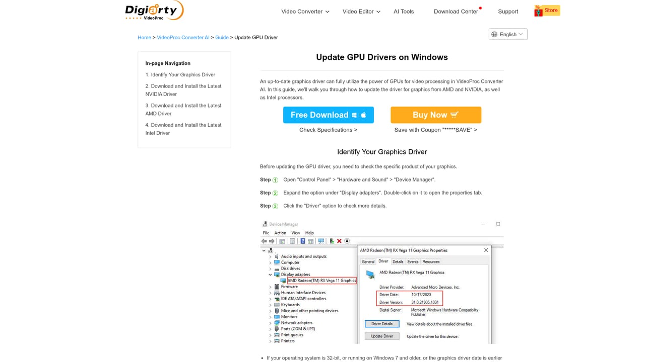 VideoProc Converter — Run the job with GPU acceleration