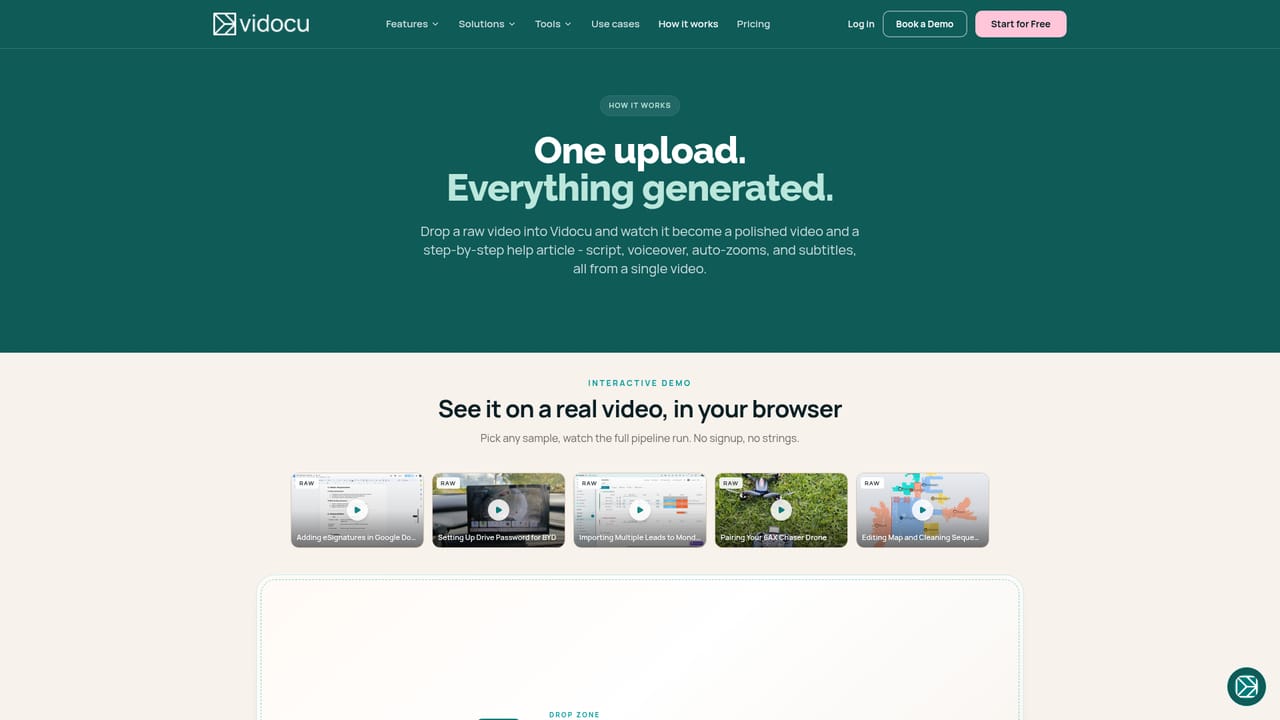 Vidocu — Choose the outputs
