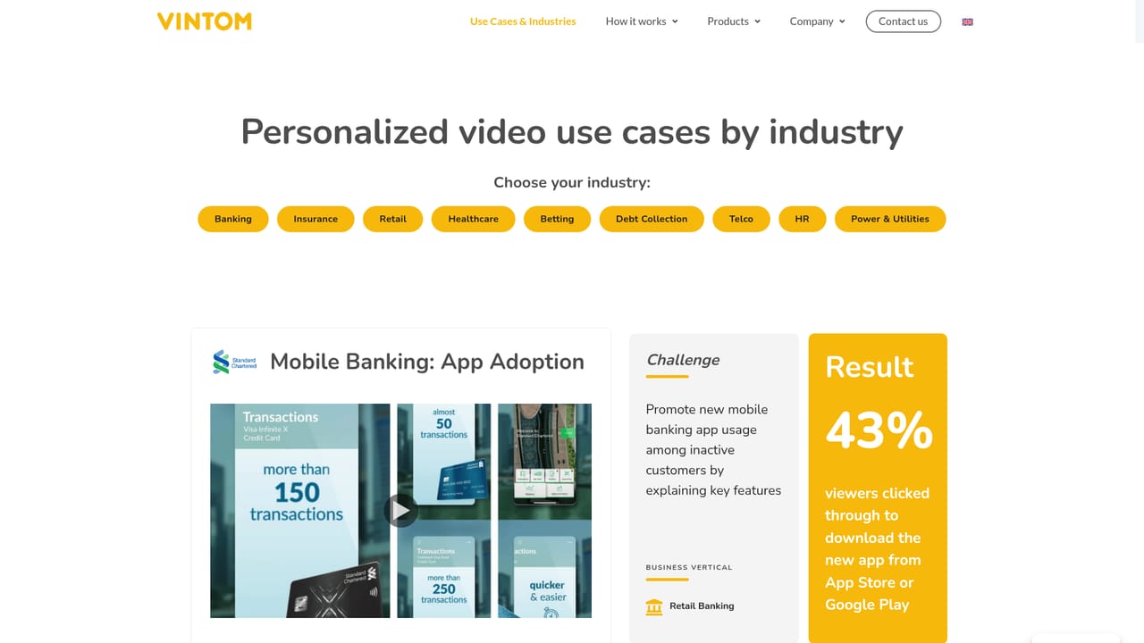 Vintom — Review the personalization use cases