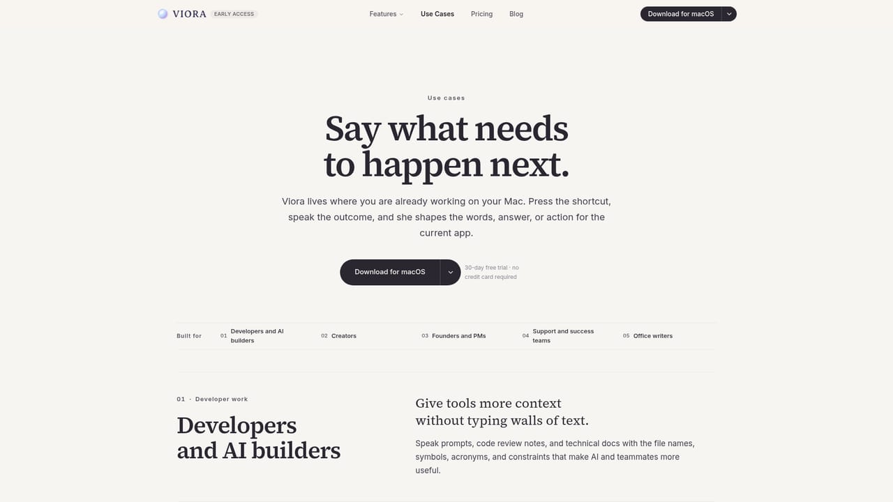 Viora — Try the Write mode
