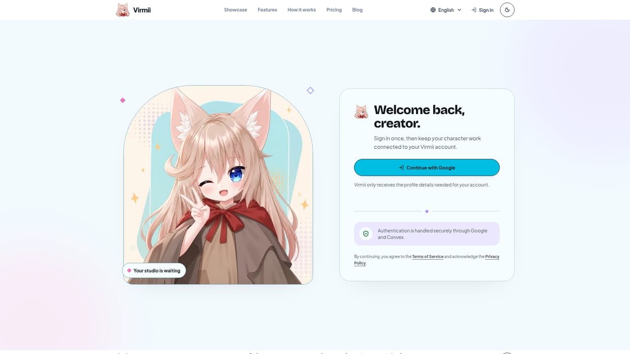 virmii — Open the studio and upload an image