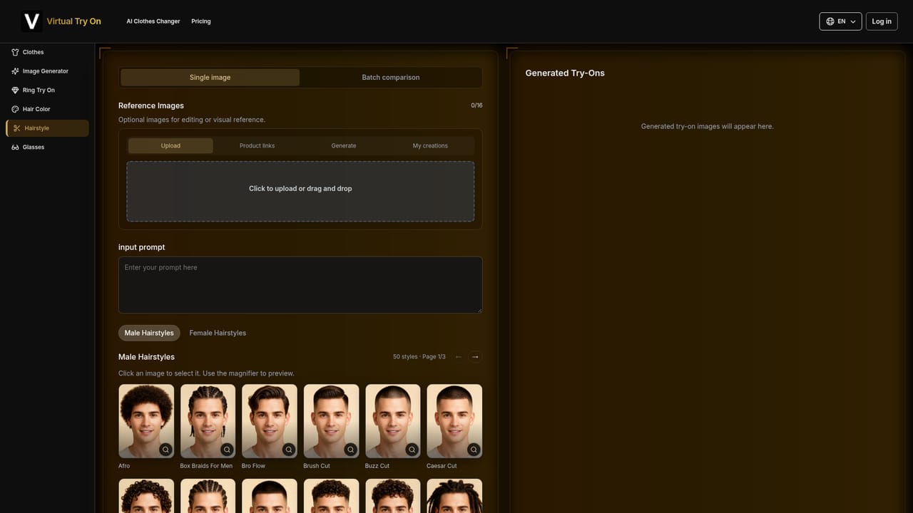 Virtual Try On.art — Try specialised pages