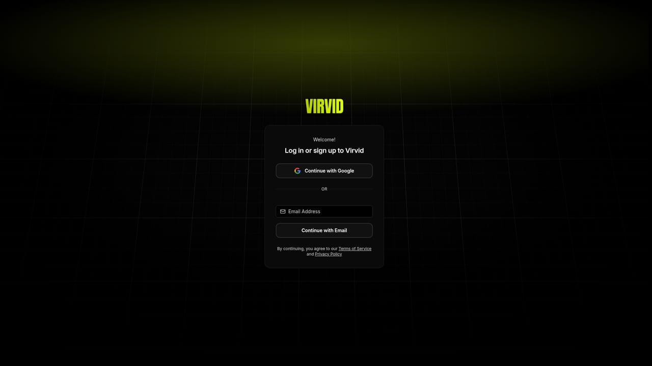 Virvid — Pick a visual style and voice