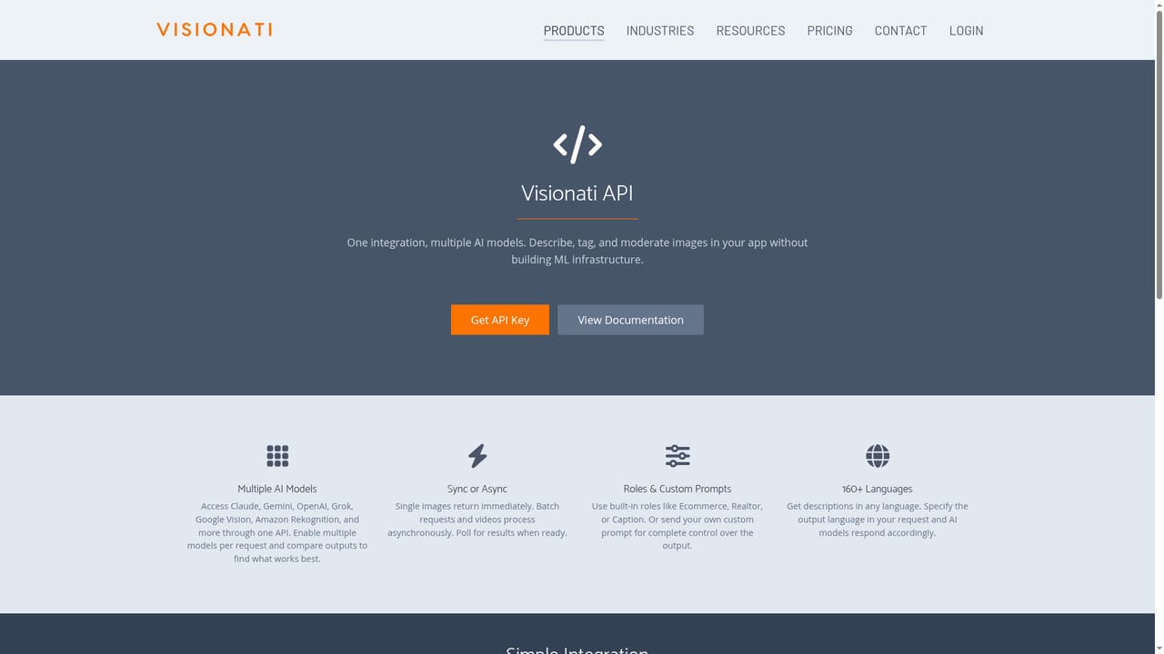 Visionati — Choose how you want to analyze