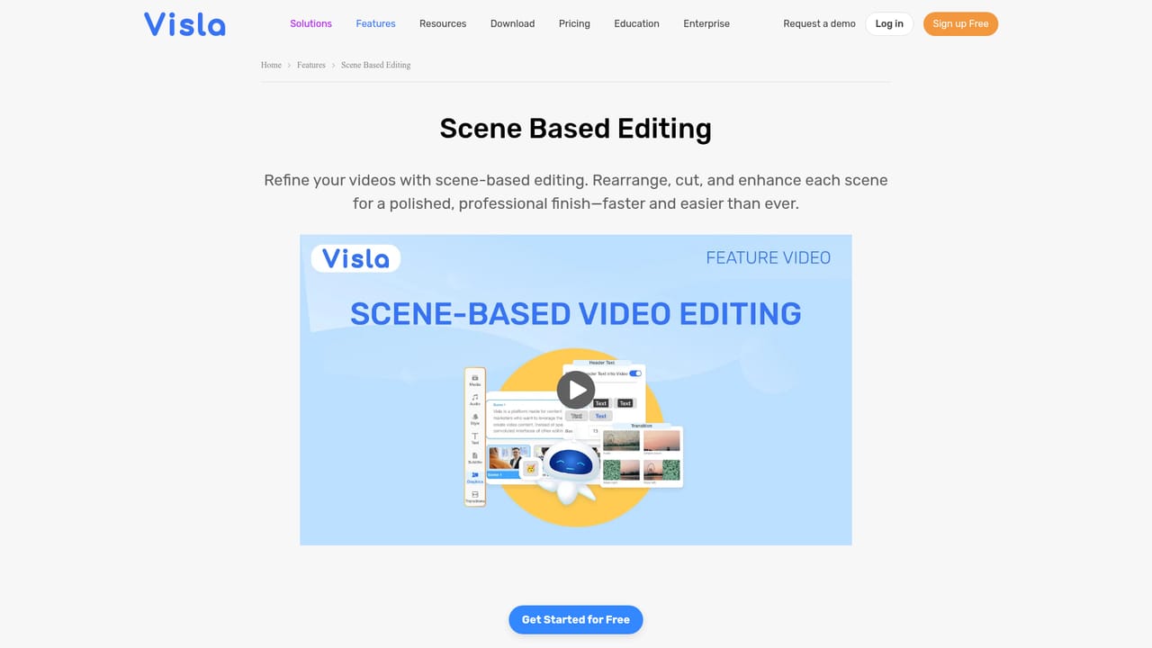 Visla — Refine in the scene editor
