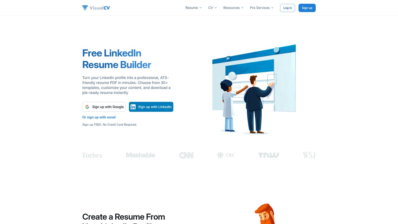 VisualCV — Import your LinkedIn profile or an existing resume