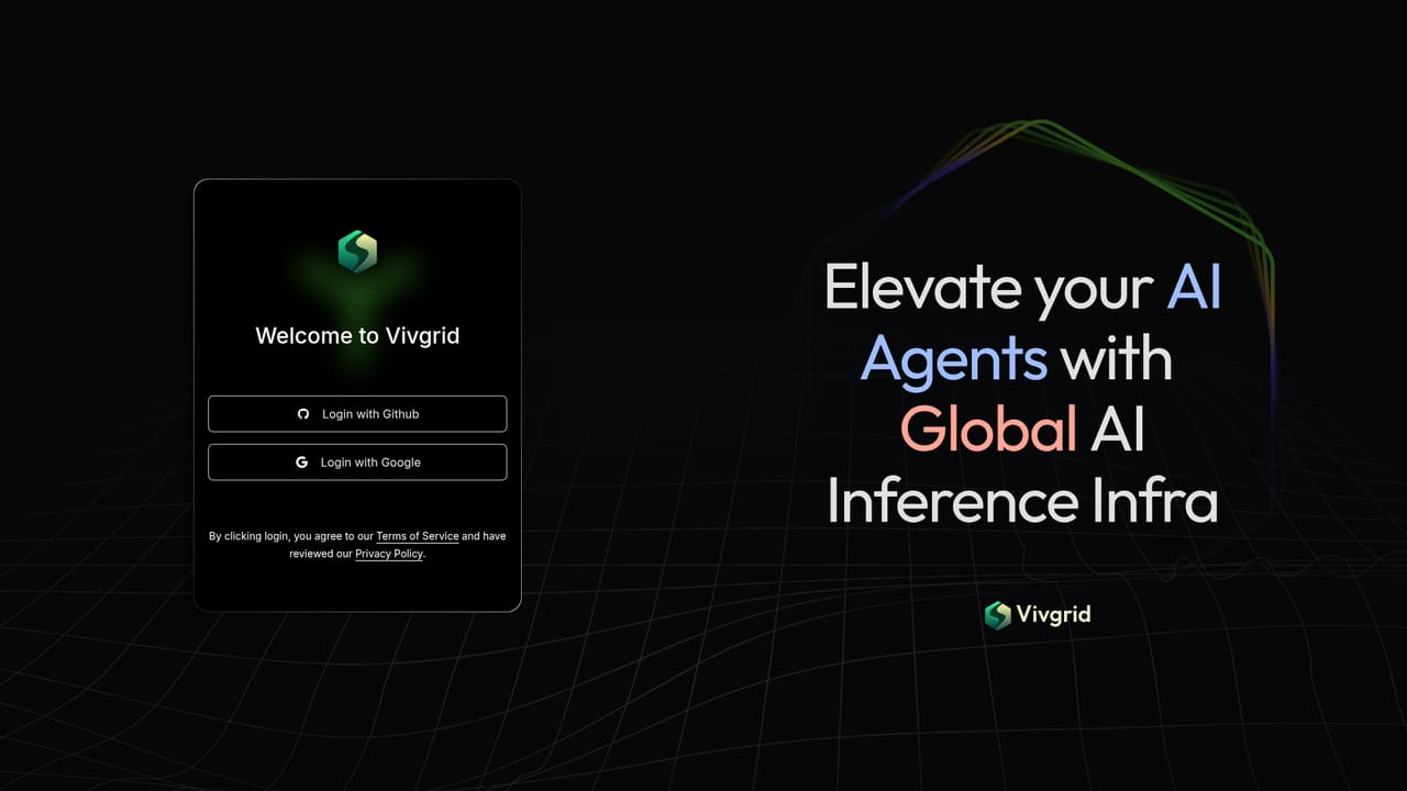 Vivgrid — Create a free account in the console