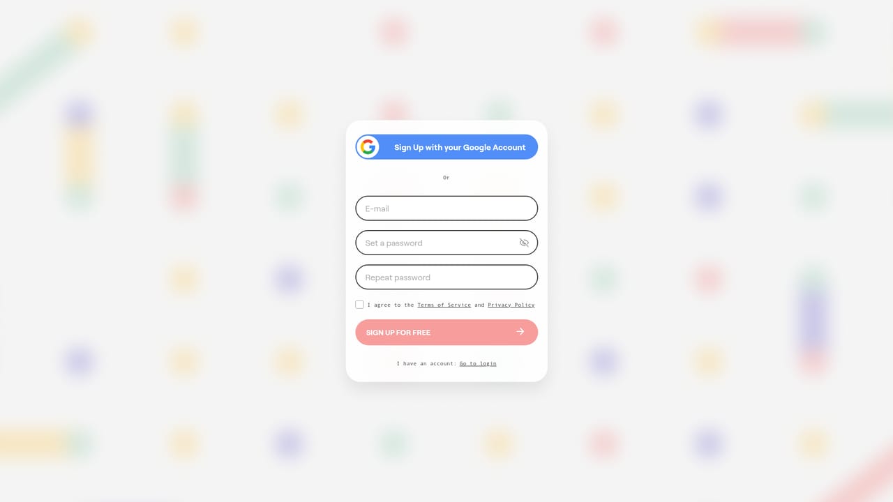 Vizologi — Create an account