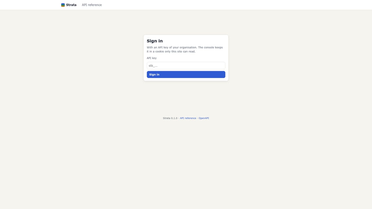 Vocabulift — Sign in to the console with a key