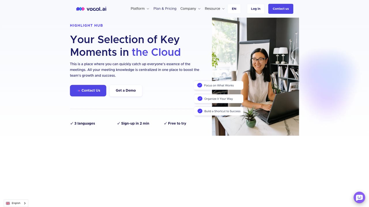 Vocol — Share highlights in the Highlight Hub