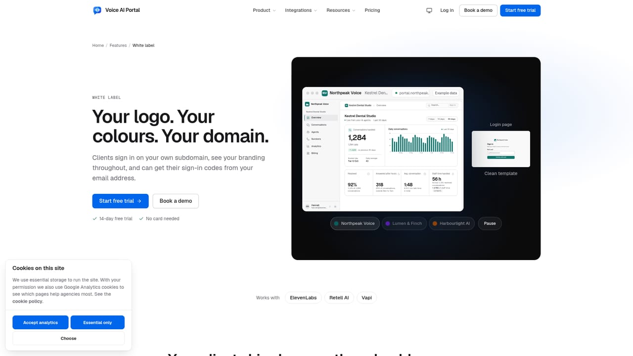 Voice AI Portal — Brand the portal