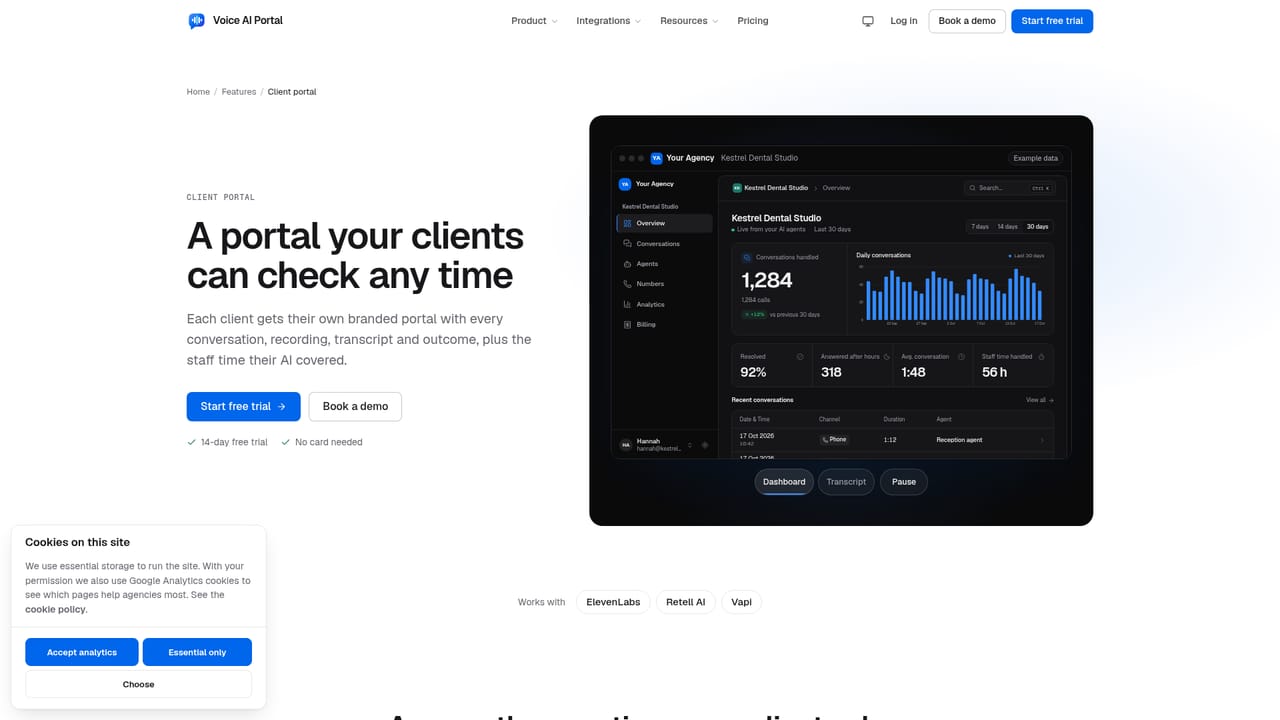 Voice AI Portal — Preview and invite the client