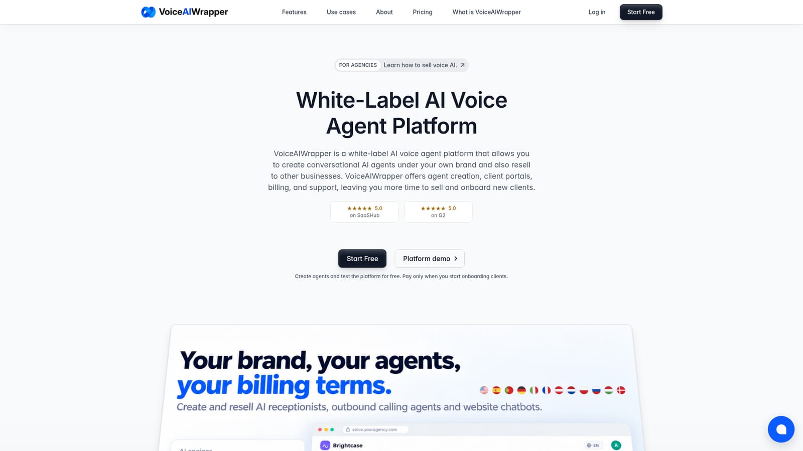 VoiceAIWrapper — Create a free account and open the dashboard