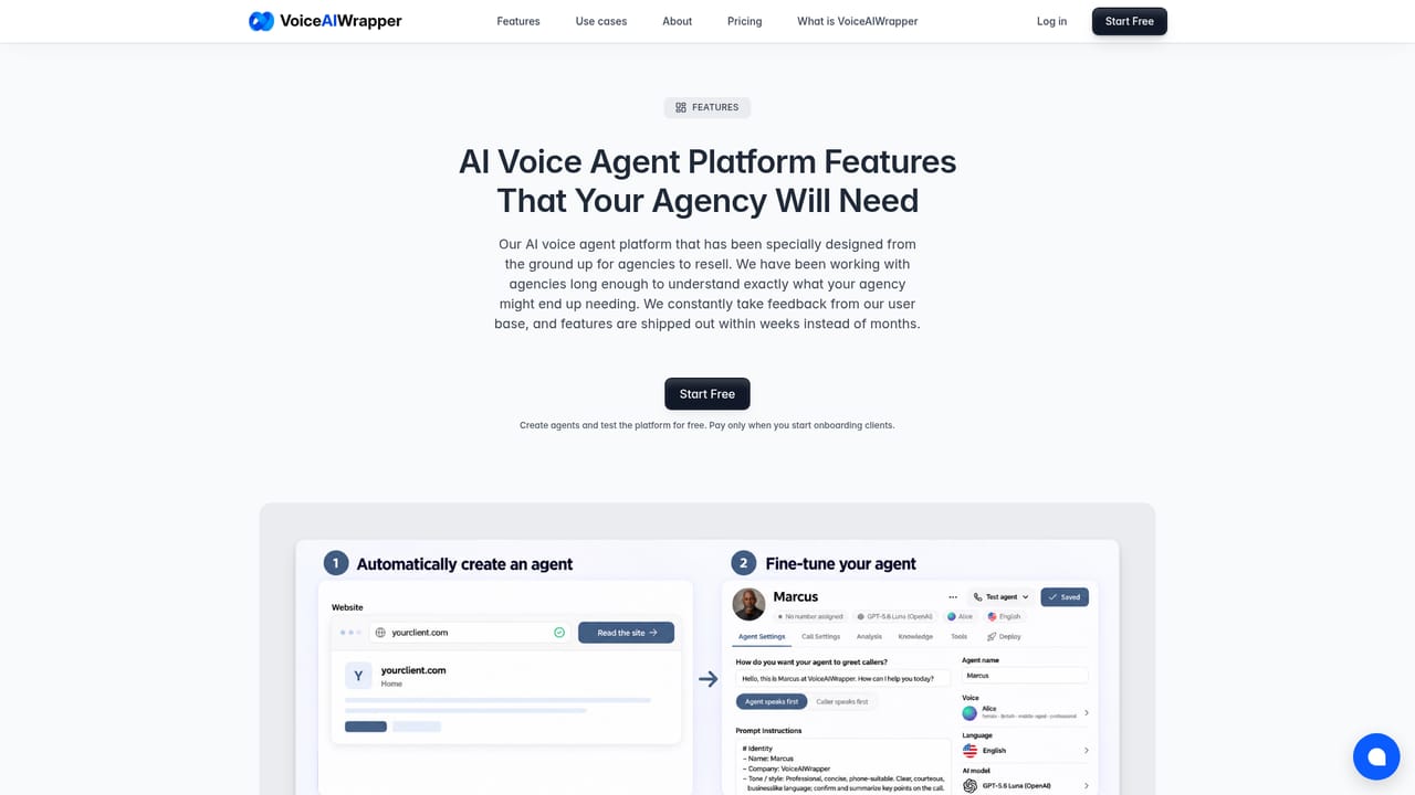 VoiceAIWrapper — Connect domain, sender email, and billing