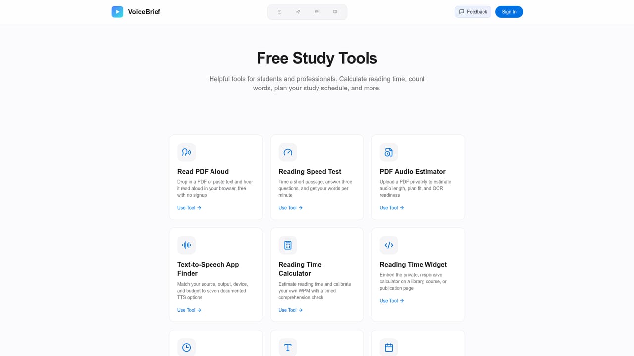 VoiceBrief — Study the same document