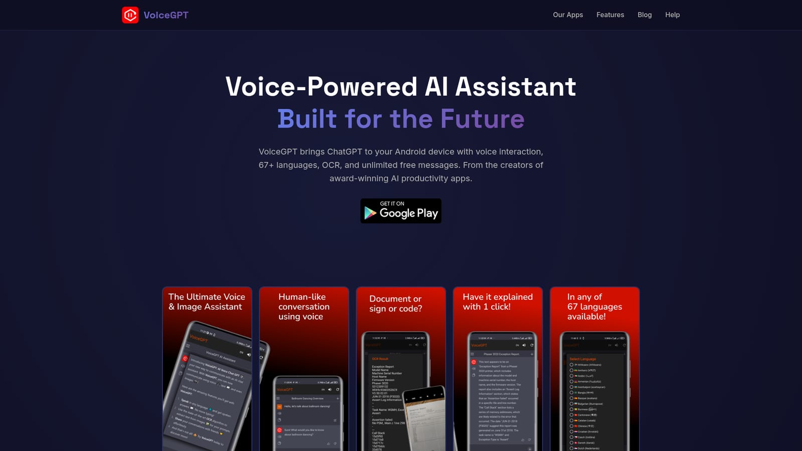 VoiceGPT — Install VoiceGPT from Google Play
