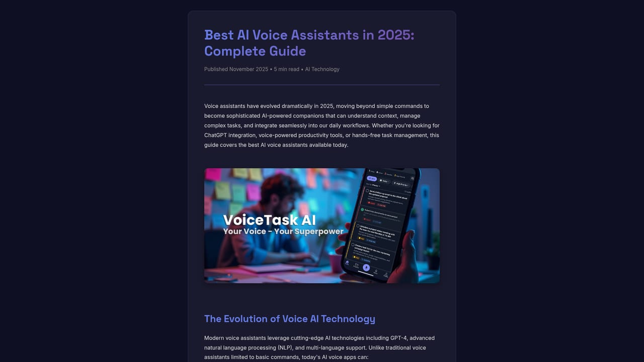 VoiceGPT — Read the voice assistant comparison