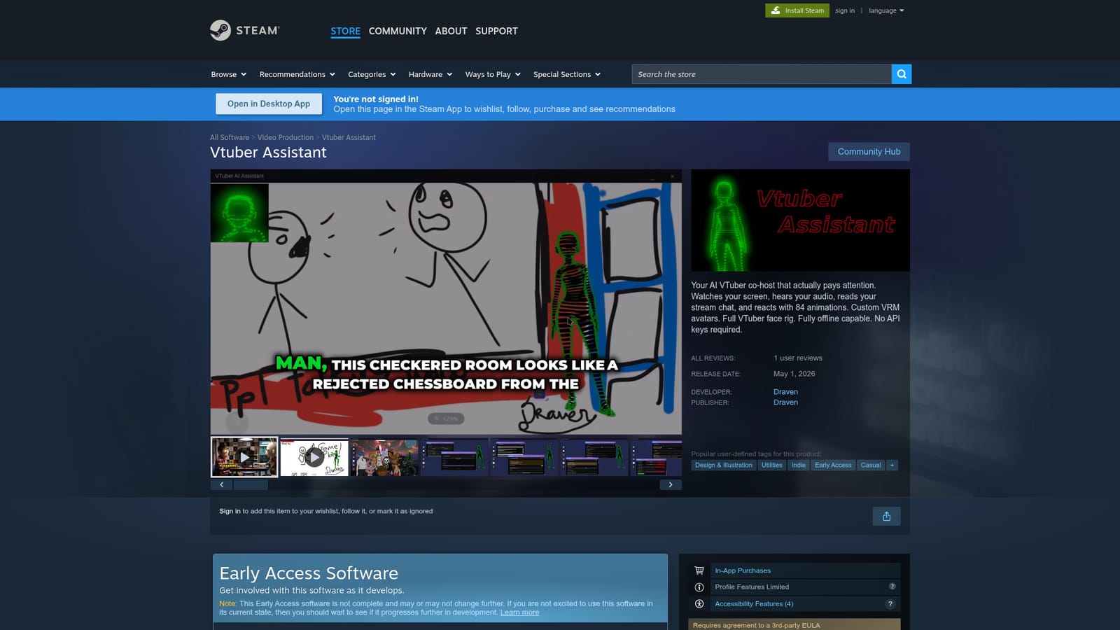 Vtuber Assistant — Install from Steam