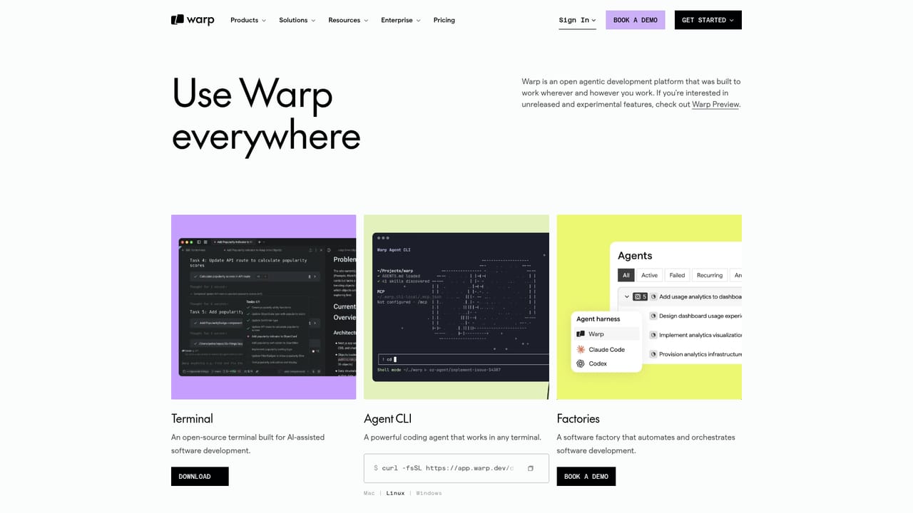 Warp — Install a client to watch and steer runs