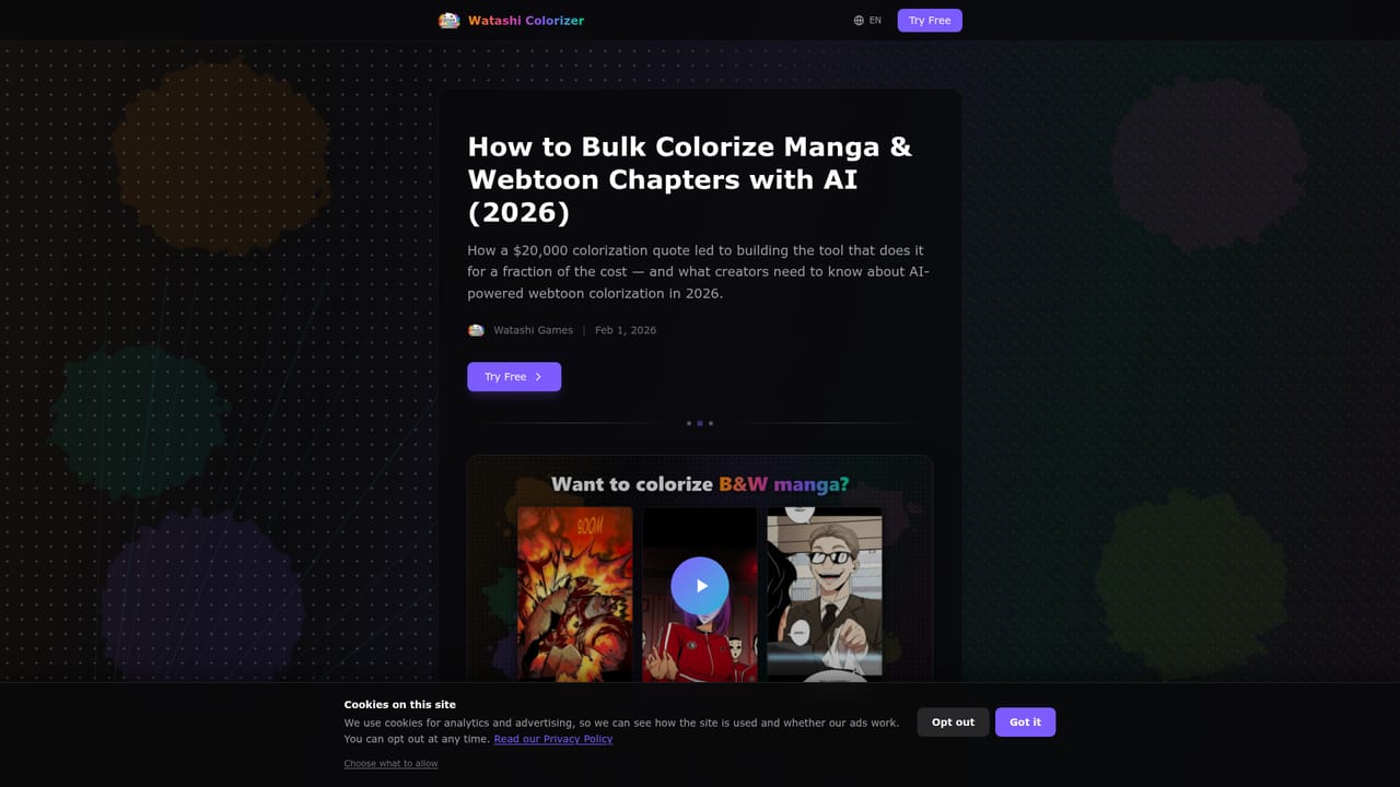 Watashi Colorizer — Download and publish