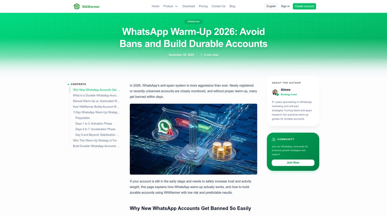 WAWarmer — Read the warm-up guide for timing details