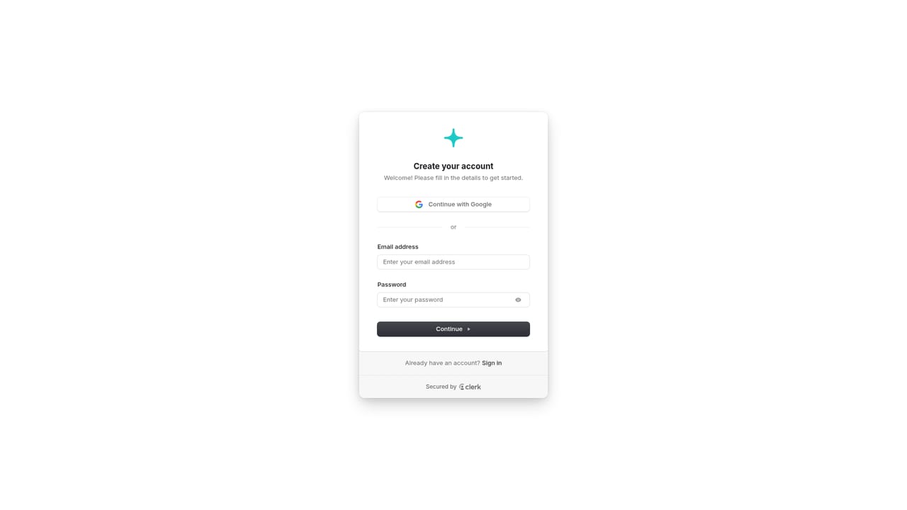 WebFill — Create an account