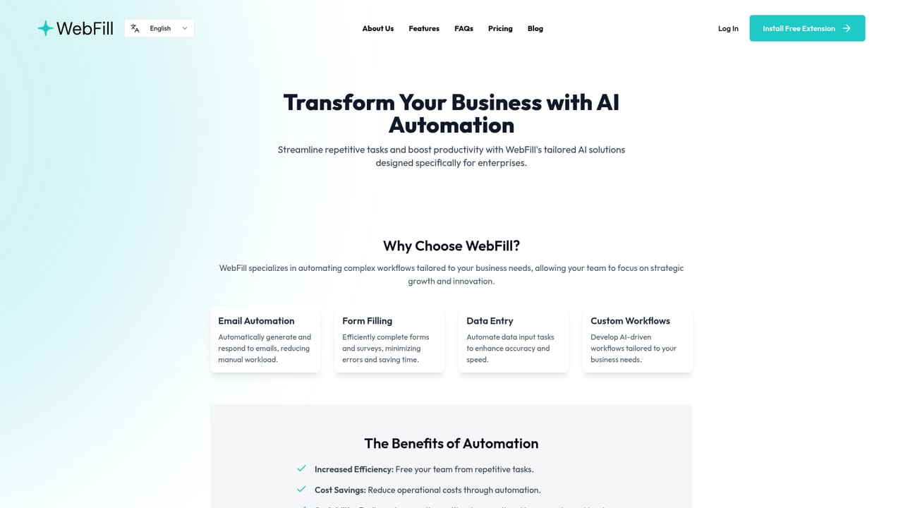 WebFill — Review business options if needed