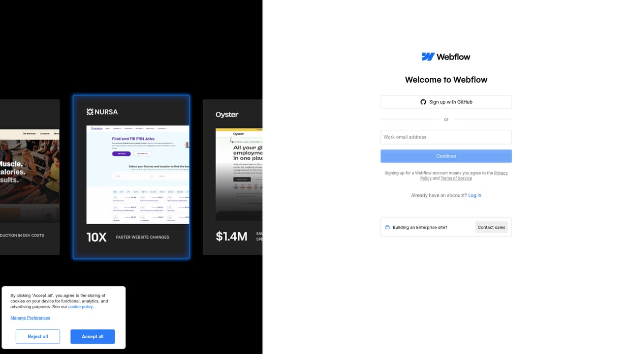 Webflow — Create a Webflow account