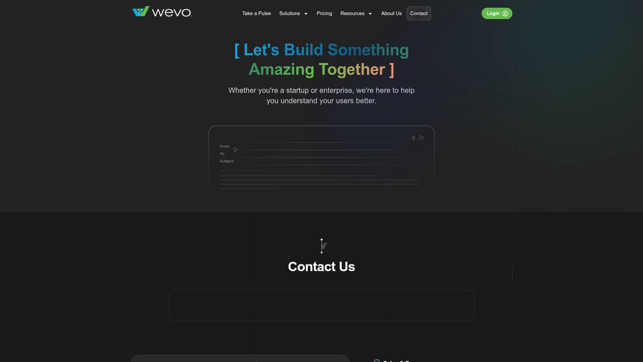 WEVO — Book a demo for deeper programs