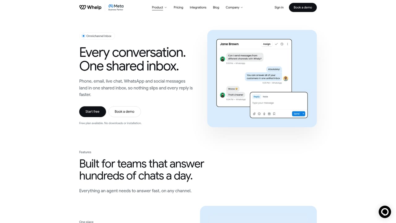 Whelp — Set up your team inbox