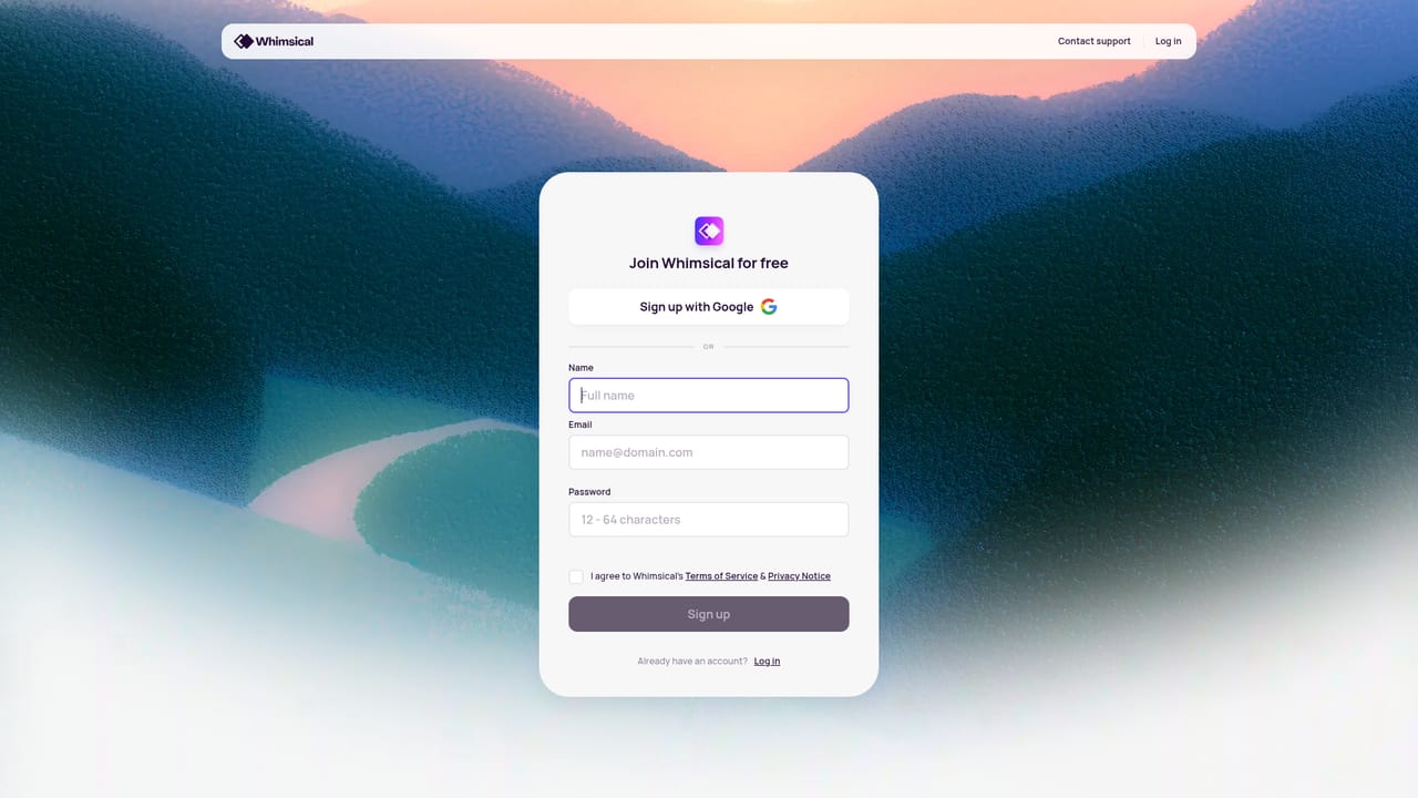 Whimsical Mind Maps — Create a free account