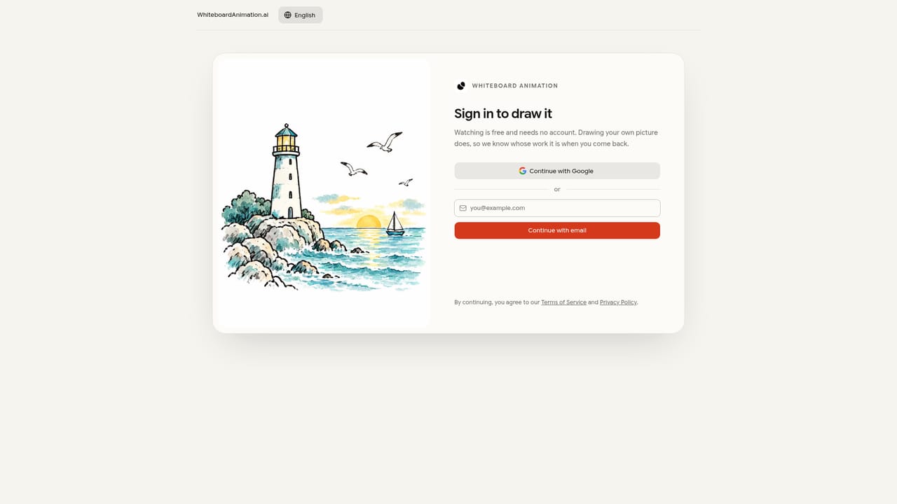 Whiteboard Animation Maker — Start a new drawing