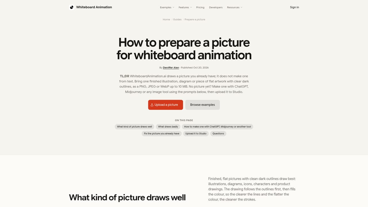 Whiteboard Animation Maker — Prepare and upload your picture