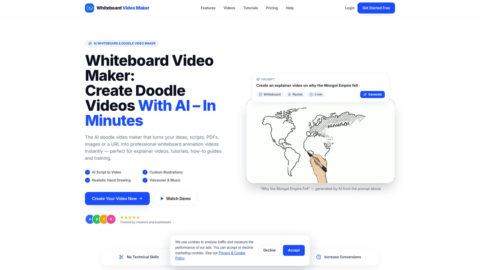 Whiteboard Video Maker — Provide your source content
