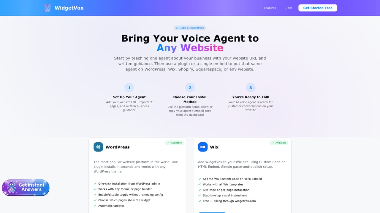 WidgetVox — Share the Talk Page or connect phone