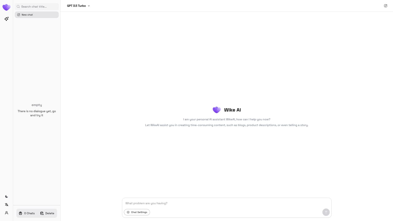 WikeAI — Open the chat workspace