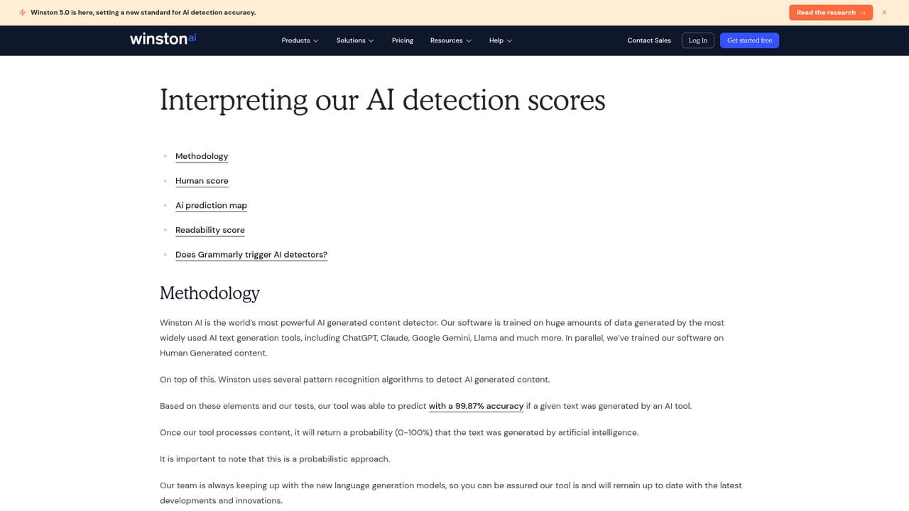 Winston AI — Run the scan and read the score