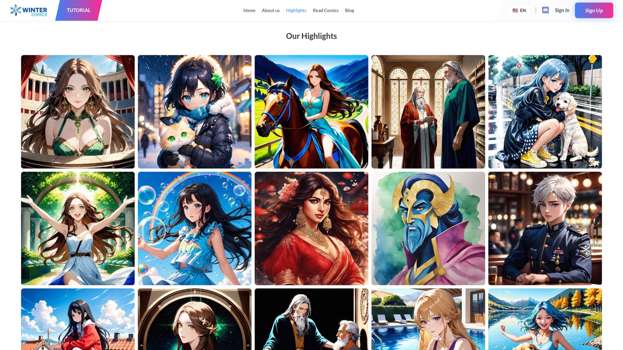 Winter Comics — Browse community creations