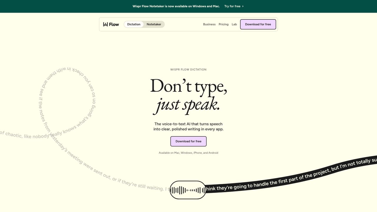 Wispr Flow — Download Wispr Flow for your desktop