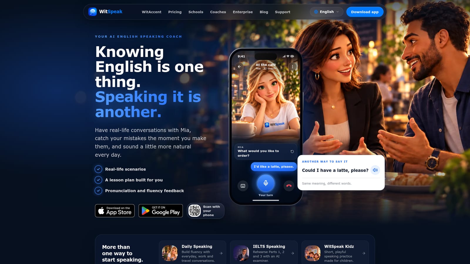 WitSpeak — Install the app and set your goal