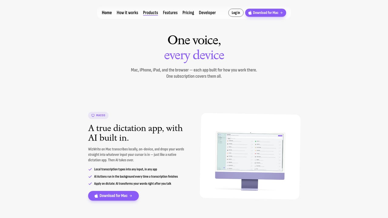 Wiz Write — Install the Mac app or open the web app